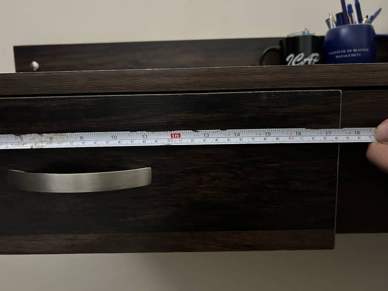 5ft wall mount study or work table with drawers 10