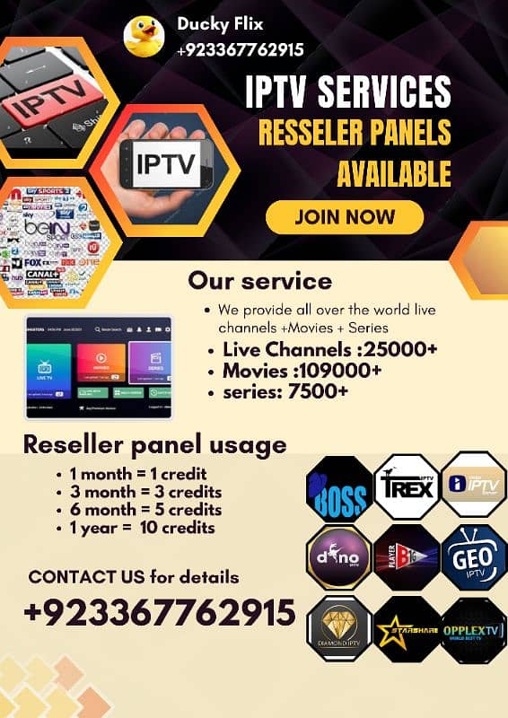 IPTV services and resseler panel available 0