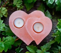 Double heart candle