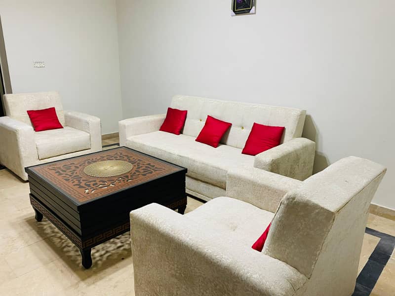 F-11 Markaz Brand New 2 Bedroom Tv Lounge Kitchen Car Parking Fully Furnished Flat Available for Rent 16