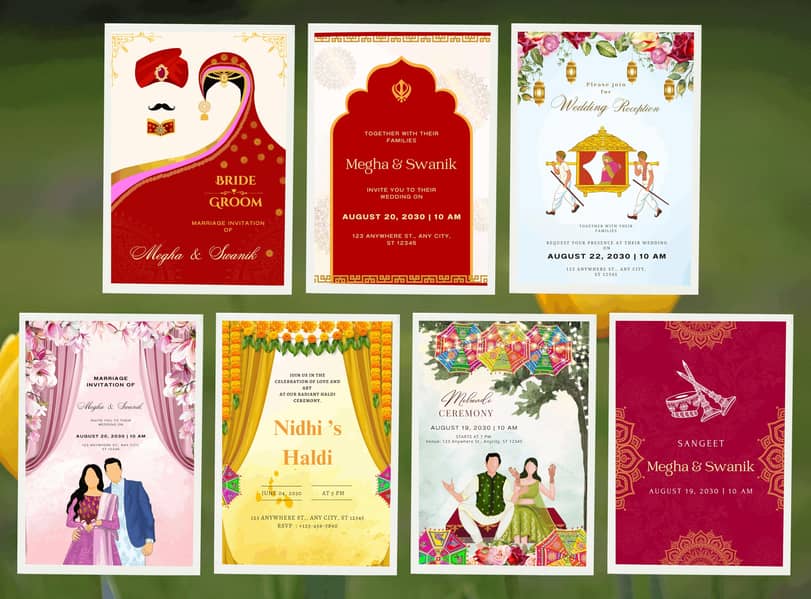 wedding cards printing, Bid Box, Nikkah cards printing, Digital cards 1