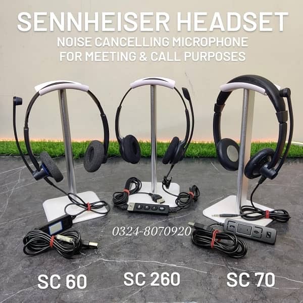 Sennheiser SC60 SC70 SC75 SC160 SC260 Wired Headphone Headset Meetings 0