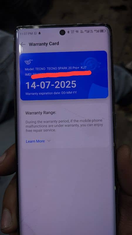Tecno spark 20 pro plus 256 GB warranty available 0