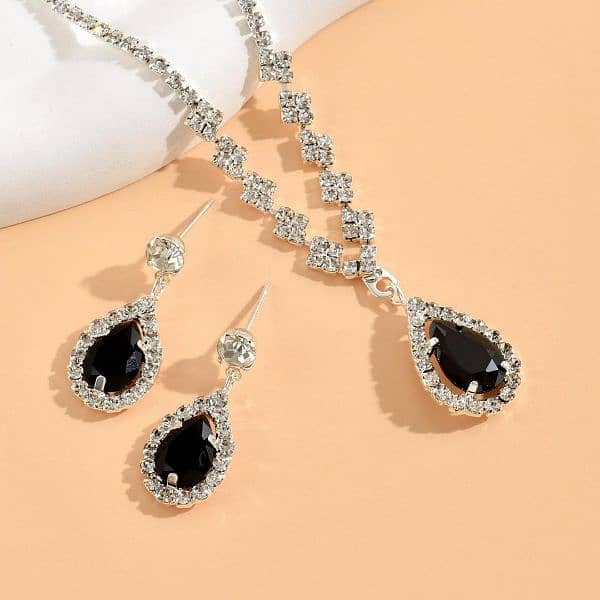 bridal jewellery necklace bracelet suit rhinestone zircon wedding 0