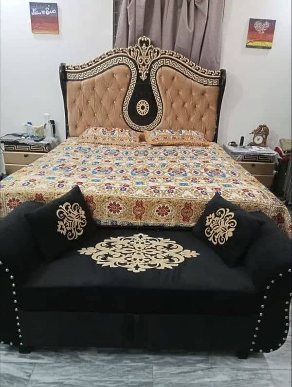 King Size Bed Set Versace Style 0