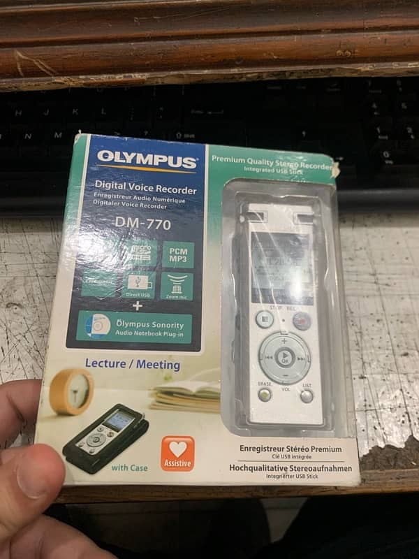 olympus digital voice recorder dm-770 with 3 mic 0