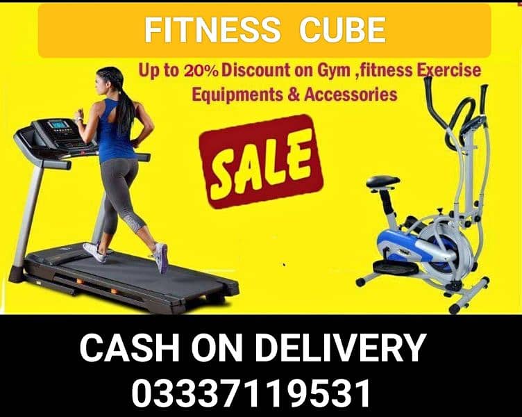 RAMZAN OFFER (DELIVERY FREE) COD. SLIGHTLY USED UAE IMPORTED TREADMILL 0