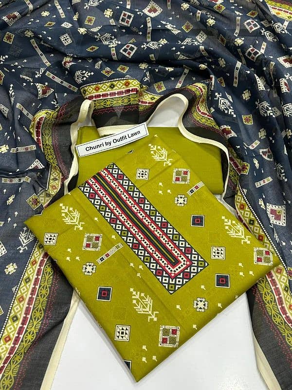 NISHAT 3pc print lawn 7