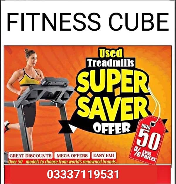 (DELIVERY FREE) RAMZAN OFFER COD. SLIGHTLY USED TREADMILLS AVAILABLE 0