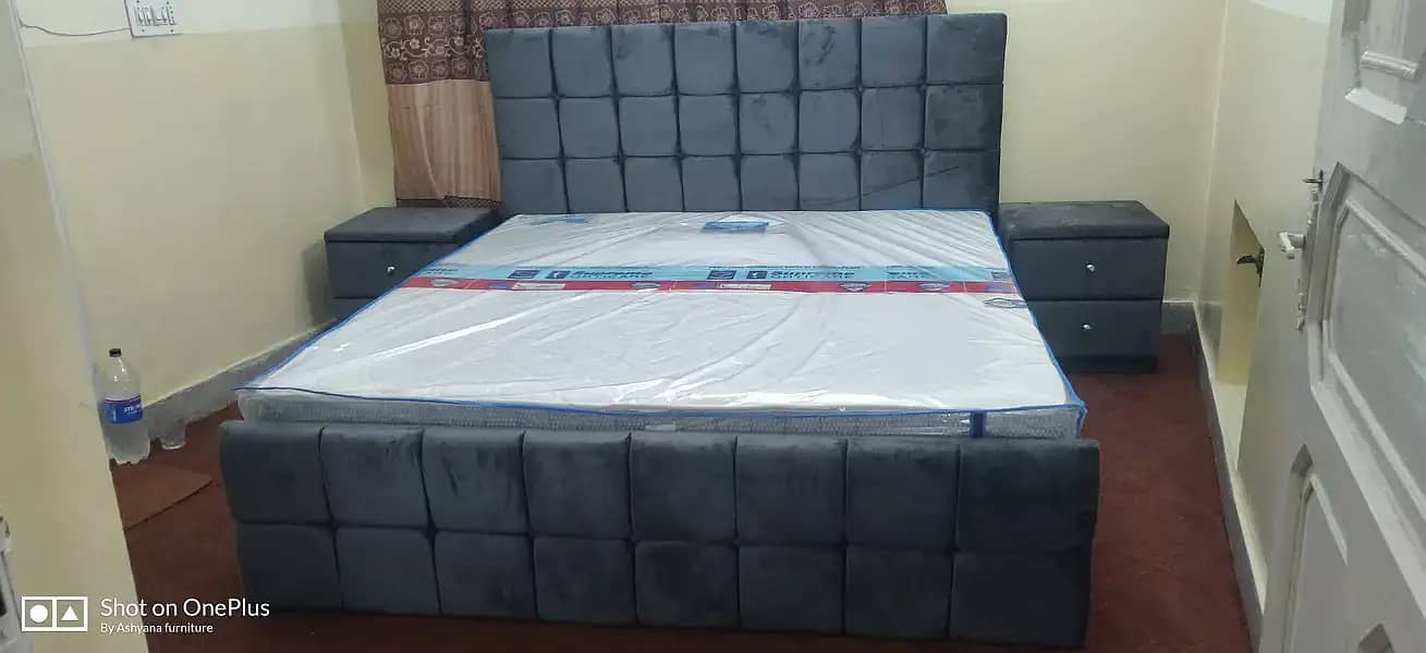 simple double bed king size all colors available 2