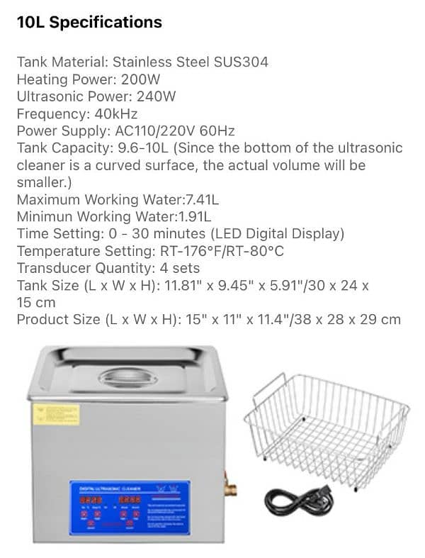 10L ultrasonic cleaning machine 1