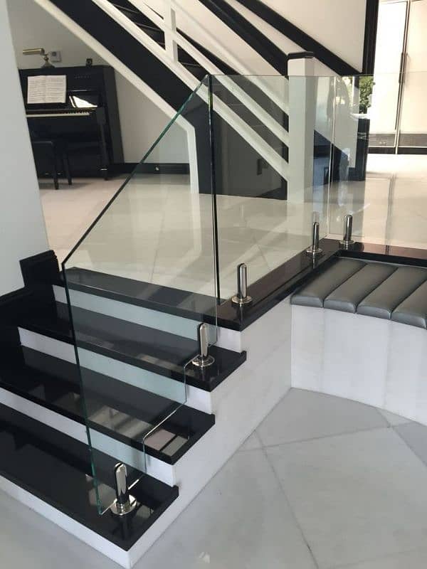 Glass Railing, Aluminum window, shower cabin, Tensile sheds 12