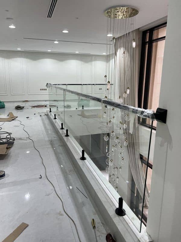 Glass Railing, Aluminum window, shower cabin, Tensile sheds 16