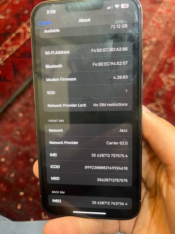 IPHONE 13 promax. 128 GB DOUBLE  SIM PTA APPROVED 1