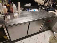 chiller with prep table in good condition