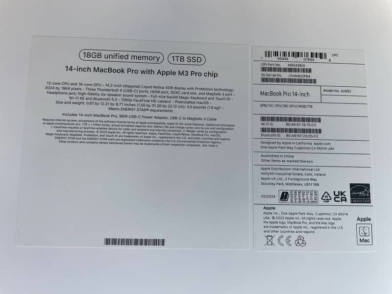 14-inch MacBook Pro with Apple M3 Pro chip UK Sealed 0