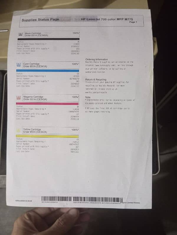 HP m700 A3 color printer and photocopy 6