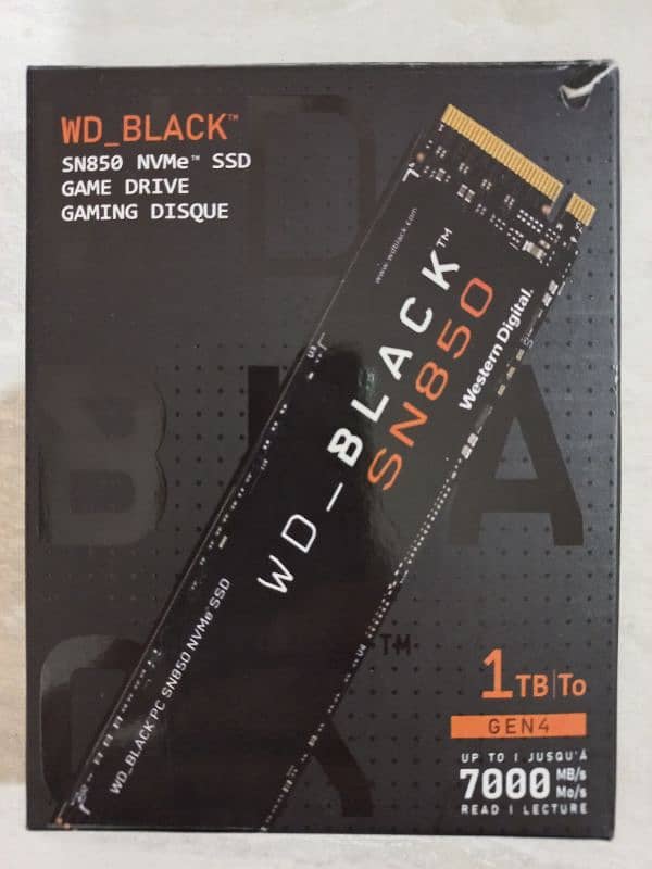 WD Black SN850 1TB SSD NVME 0