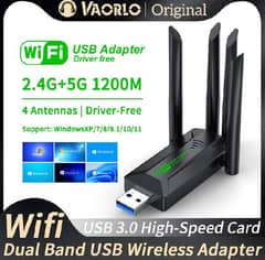 1200Mbps WiFi USB Adapter Dual Band 2.4G+5Ghz  4 Antenna High-Speed