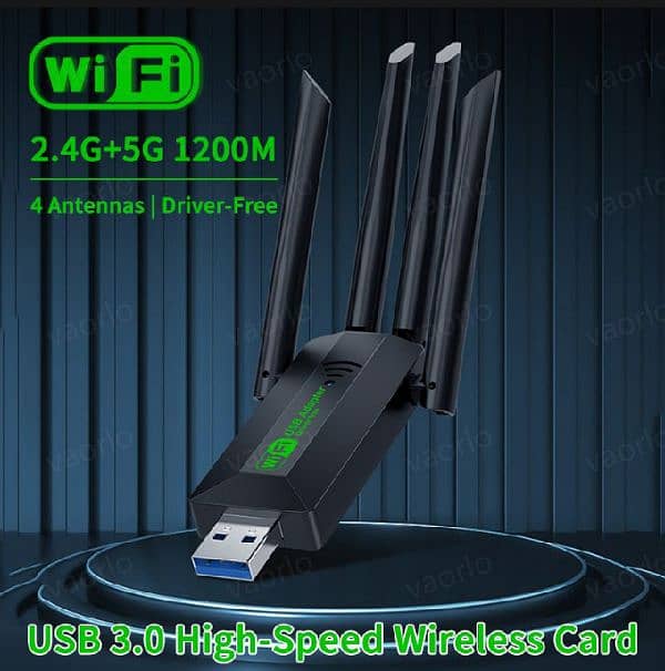 1200Mbps WiFi USB Adapter Dual Band 2.4G+5Ghz  4 Antenna High-Speed 1