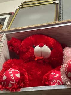 Big Fluffy Red Teddy Bear – Perfect Gift for Your Loved Ones!