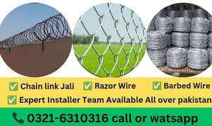 chain link fence razor wire barbed wire welded mesh china barfi jali