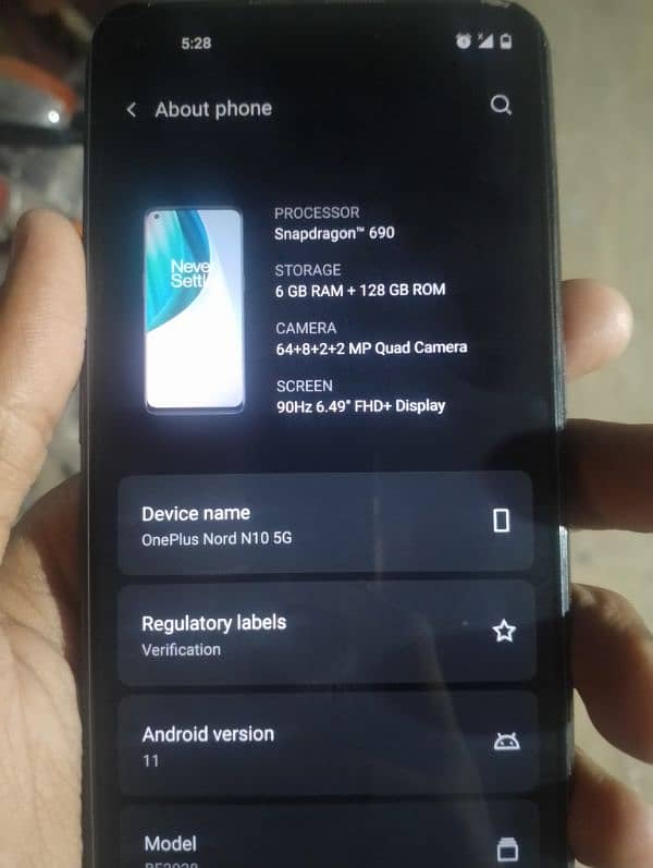 Oneplus nord N10  5g 3