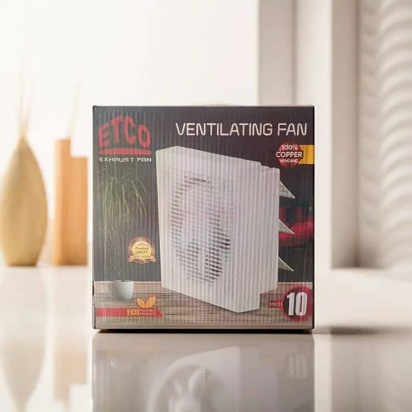 Exhaust Fan Plastic For Room & Washrooms 8"- 10" Etco 2