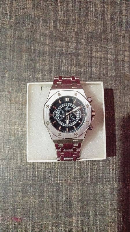 Original hublot watch stainless steel silver choronograph hublot 1