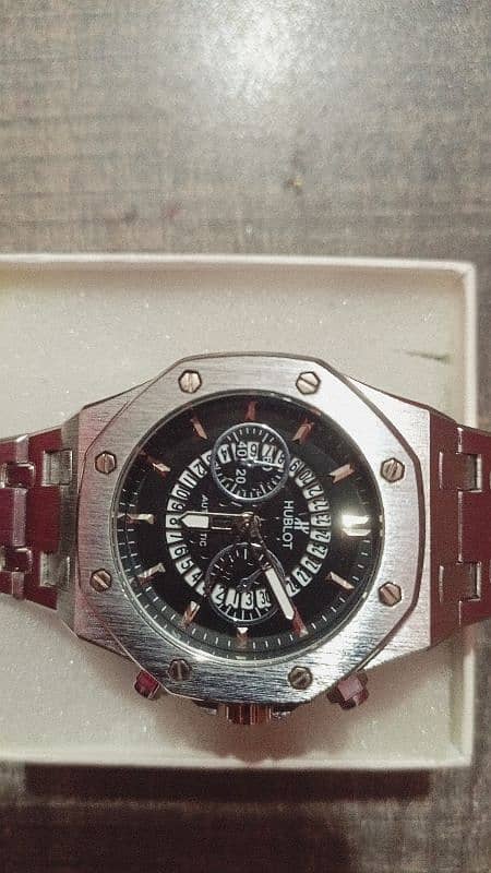 Original hublot watch stainless steel silver choronograph hublot 6