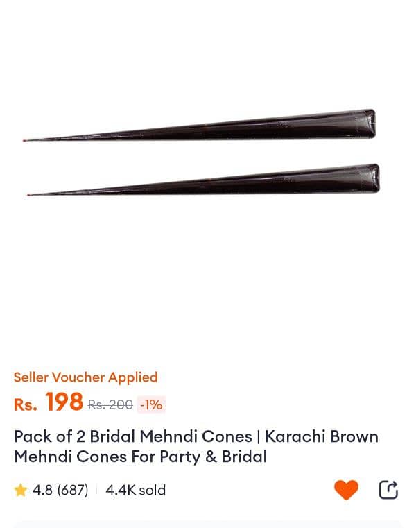 Karachi Special Bridal Mehndi Cones , Heena Dipper Wholesale rate 8