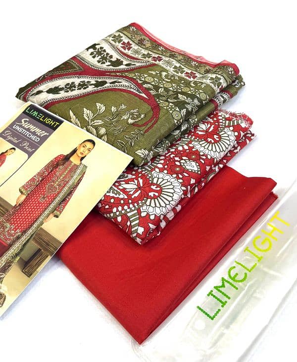 Limelight  Original 3pc Printed Lawn Collection   Fabric Lawn 0