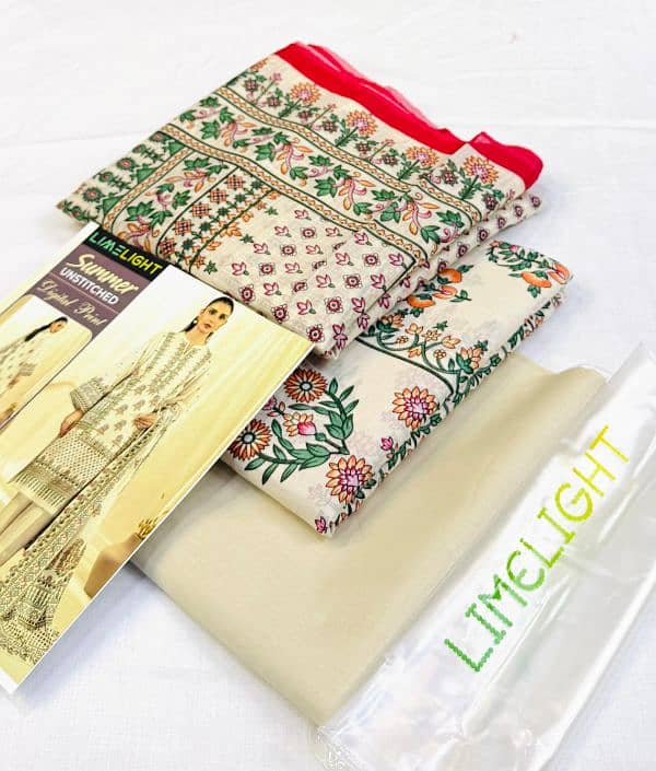 Limelight  Original 3pc Printed Lawn Collection   Fabric Lawn 2