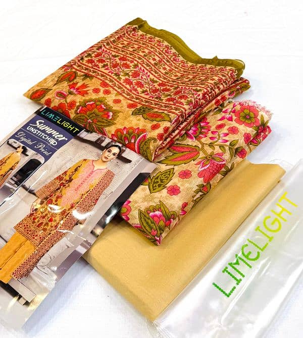 Limelight  Original 3pc Printed Lawn Collection   Fabric Lawn 3