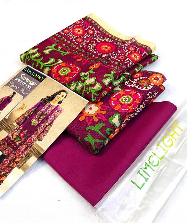 Limelight  Original 3pc Printed Lawn Collection   Fabric Lawn 6