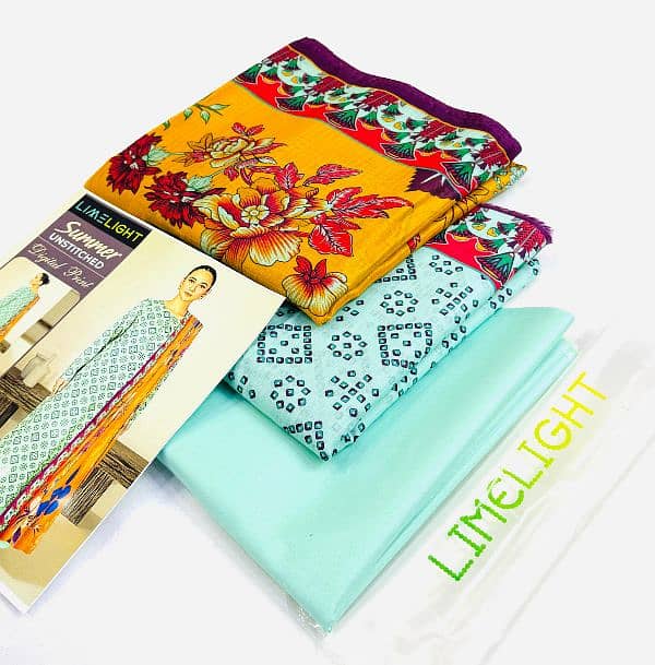 Limelight  Original 3pc Printed Lawn Collection   Fabric Lawn 8