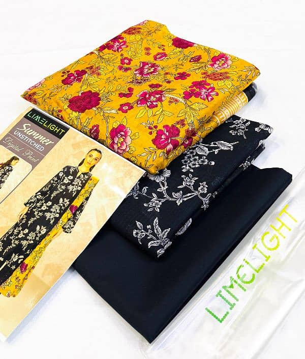 Limelight  Original 3pc Printed Lawn Collection   Fabric Lawn 9