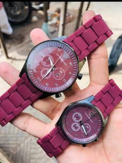 stylish unisex  quartz chronograph watches 2 Pisces set