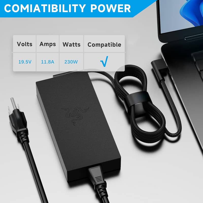 RAZER 230W Laptop Charger 19.5V/ 11.8 for Razer Blade 14/15/17/Pro17 - 5