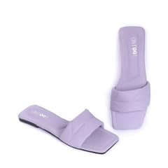 Trendy Lilac Quilted Flat Slides – Stylish & Comfy Sandals for Women