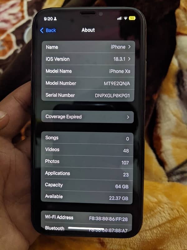 iPhone xs 64gb PTA Approved 9