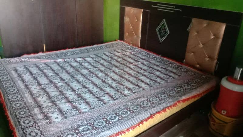 6 by 5 feet Wooden Bed with Foam 1