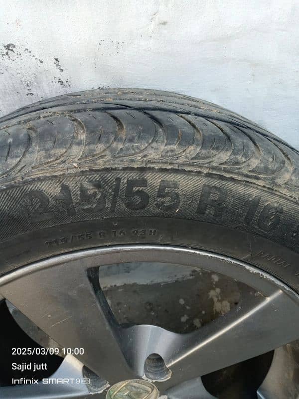 16 inch Rim and Tyre used  205/55R16 2 Yokohama And 2 215/R16 BG luxo 1