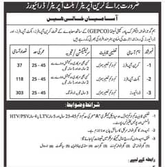 Hiring New Driver for Gepco. For Gujrat City