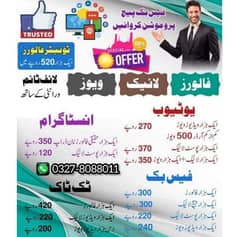 50% off in Ramadan. All social media services in cheapest price.