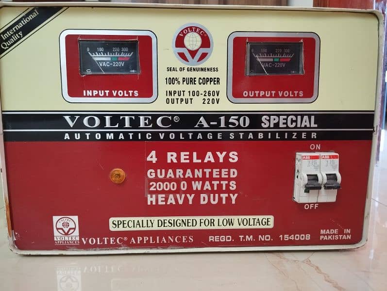 STABILIZER 20Kva Heavy Duty with 4 Auto Relays 0