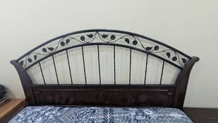 Solid wood and iron king bed