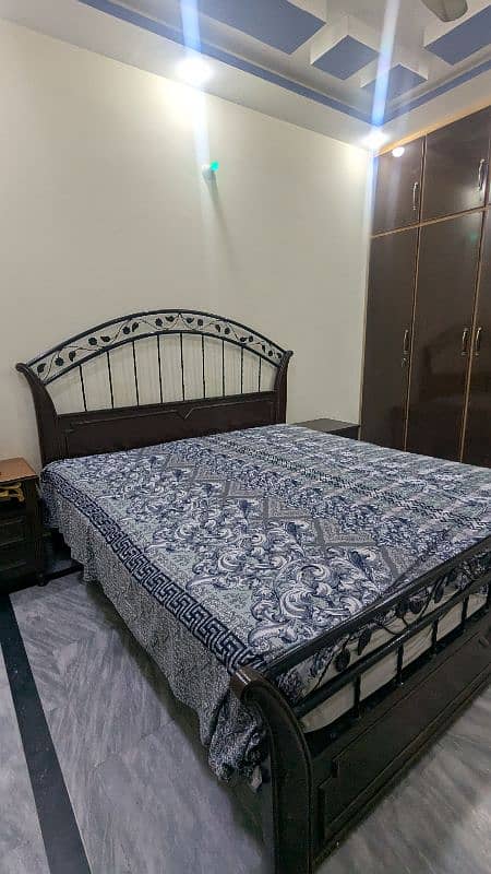 Solid wood and iron king bed 1