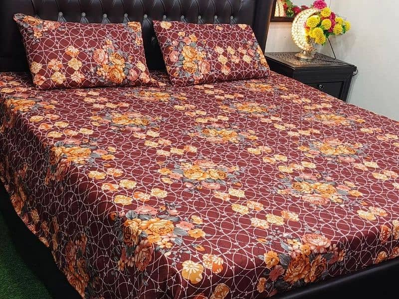 Multicolor Printed Bed sheets, 3pc 3