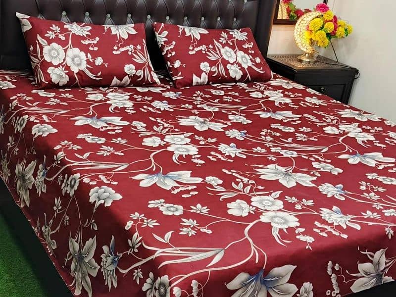 Multicolor Printed Bed sheets, 3pc 6